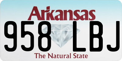 AR license plate 958LBJ
