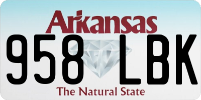 AR license plate 958LBK