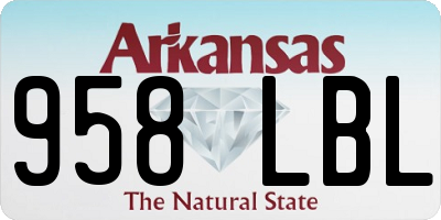 AR license plate 958LBL