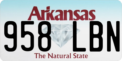 AR license plate 958LBN