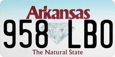 AR license plate 958LBO