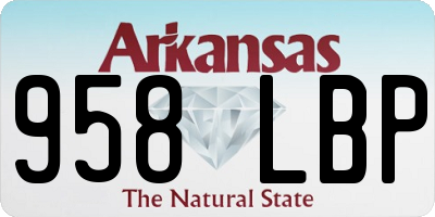 AR license plate 958LBP