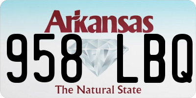 AR license plate 958LBQ