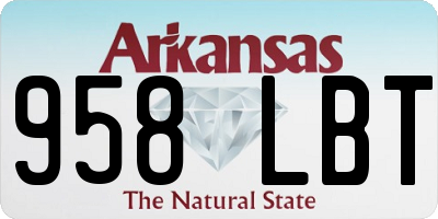 AR license plate 958LBT