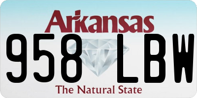 AR license plate 958LBW