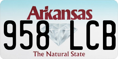 AR license plate 958LCB