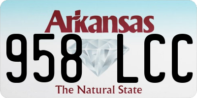 AR license plate 958LCC