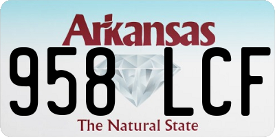 AR license plate 958LCF