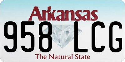 AR license plate 958LCG