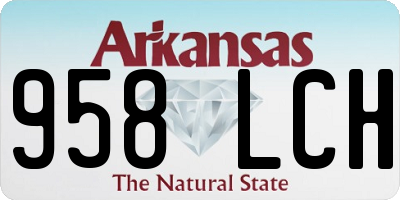 AR license plate 958LCH