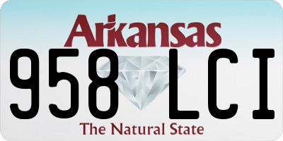 AR license plate 958LCI