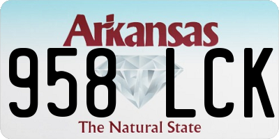 AR license plate 958LCK