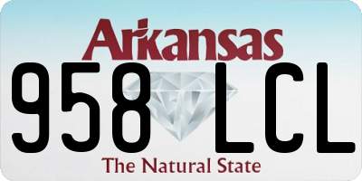 AR license plate 958LCL