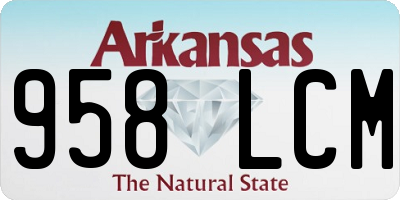 AR license plate 958LCM