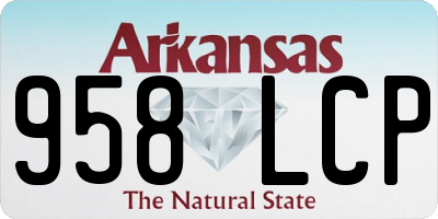 AR license plate 958LCP