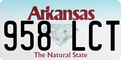 AR license plate 958LCT