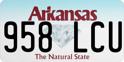 AR license plate 958LCU