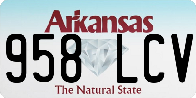 AR license plate 958LCV