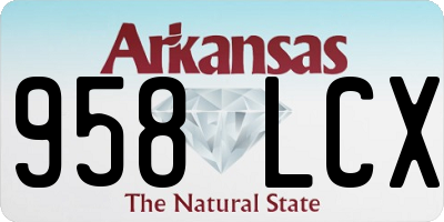 AR license plate 958LCX