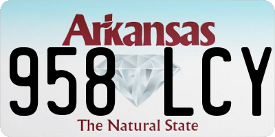 AR license plate 958LCY