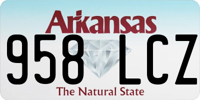 AR license plate 958LCZ