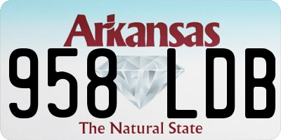 AR license plate 958LDB
