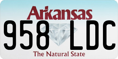 AR license plate 958LDC
