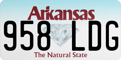 AR license plate 958LDG