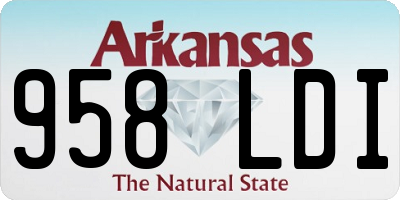 AR license plate 958LDI