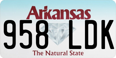AR license plate 958LDK