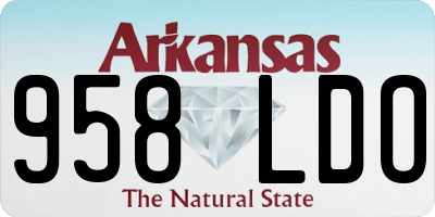 AR license plate 958LDO