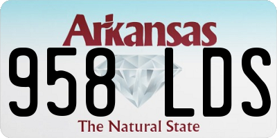 AR license plate 958LDS