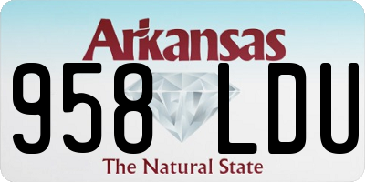 AR license plate 958LDU