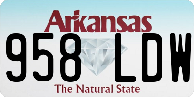 AR license plate 958LDW