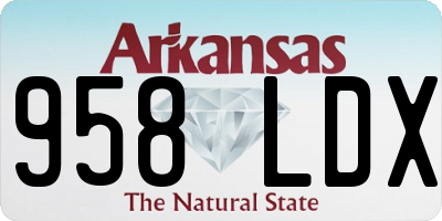 AR license plate 958LDX
