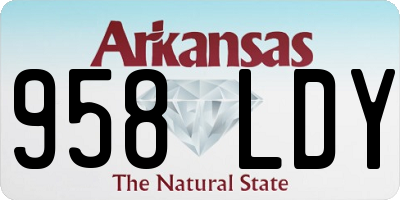 AR license plate 958LDY
