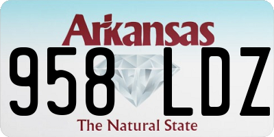 AR license plate 958LDZ
