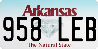 AR license plate 958LEB