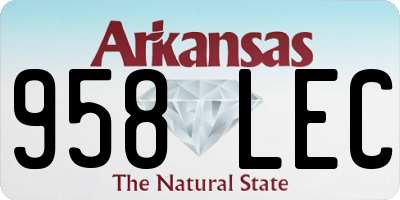 AR license plate 958LEC
