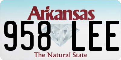 AR license plate 958LEE