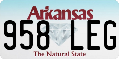 AR license plate 958LEG