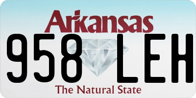 AR license plate 958LEH