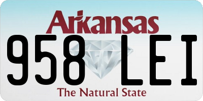 AR license plate 958LEI