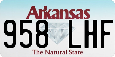 AR license plate 958LHF