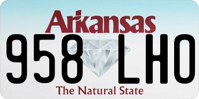 AR license plate 958LHO