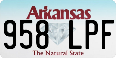 AR license plate 958LPF