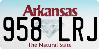 AR license plate 958LRJ