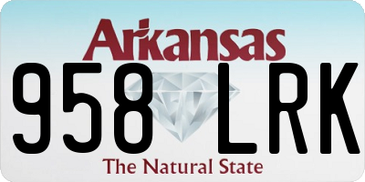 AR license plate 958LRK