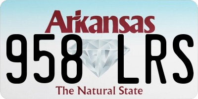 AR license plate 958LRS