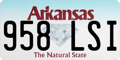AR license plate 958LSI
